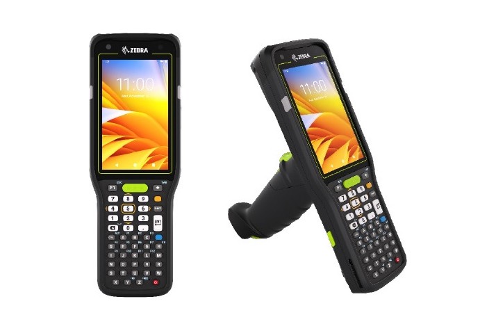 Zebra MC3400 Series — Straight body and gun grip side by side
